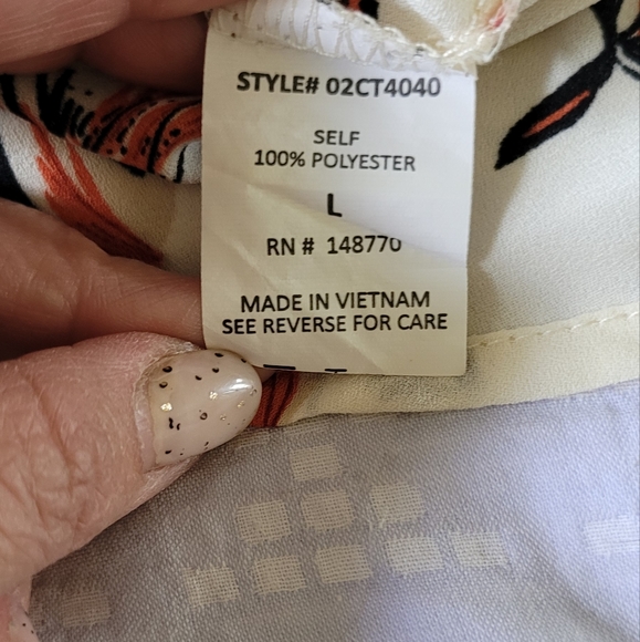 Sienna Sky blouse with puff elbow sleeves and mock neck - Picture 5 of 7